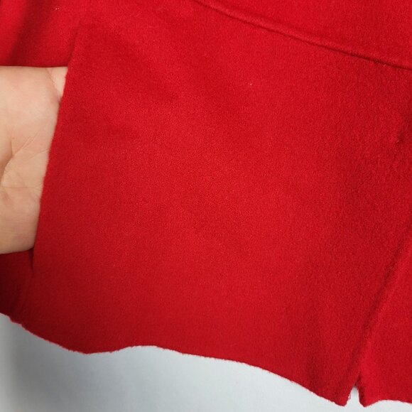 Talbots Jacket Women's 8 Red Wool Blend Snap Front Short Career Office - Picture 5 of 9